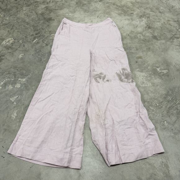 Free People Pants Women's Small Pink Mauve Boho Oversized Wide Leg Bottoms READ - Picture 1 of 10